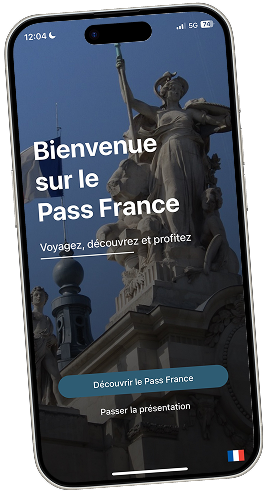 Telefon mit angezeigtem Pass France